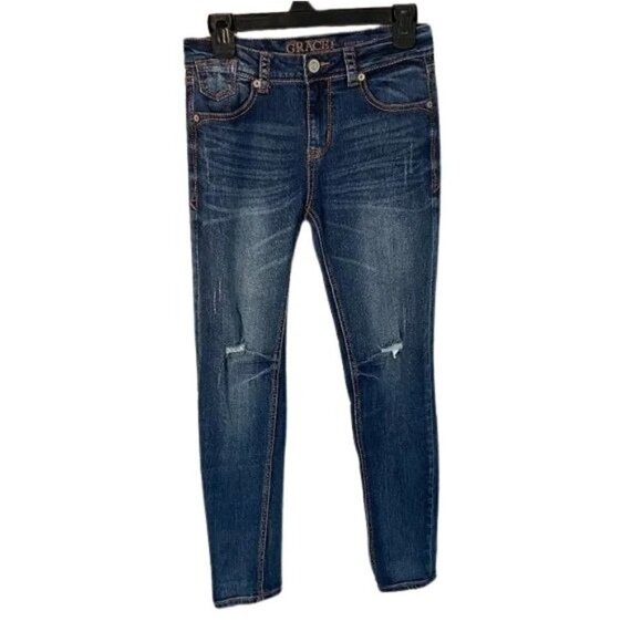 Grace in LA Denim - Grace in LA Easy Fit Jeans Women's Size 27 (27 x 30) Mid Rise Straight Leg